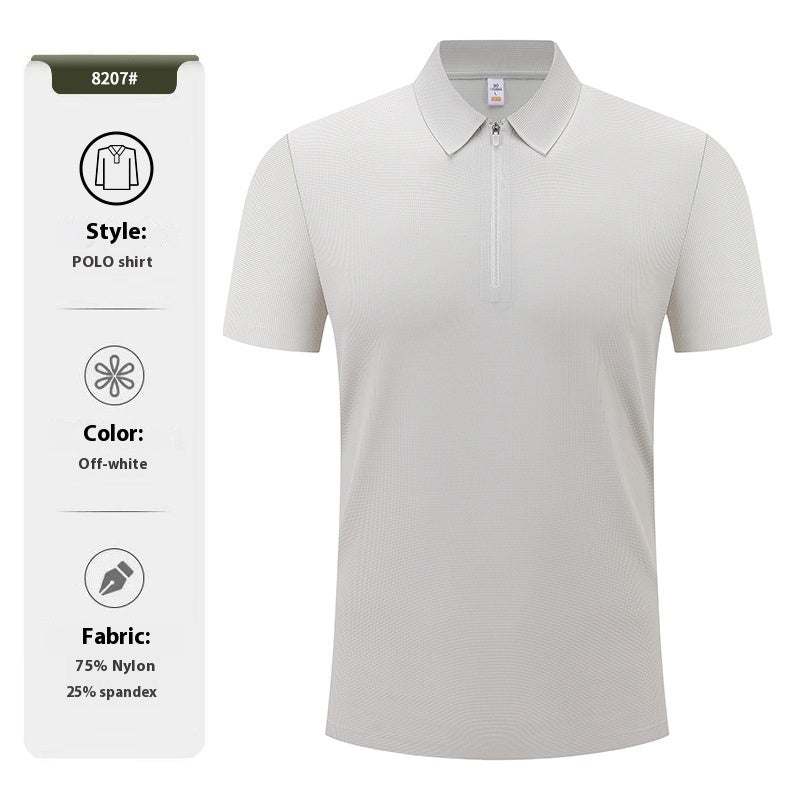 Half Zipper Running T-shirt Quick-drying Sports Polo Shirts