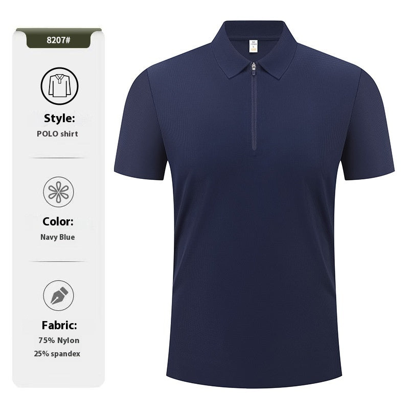 Half Zipper Running T-shirt Quick-drying Sports Polo Shirts