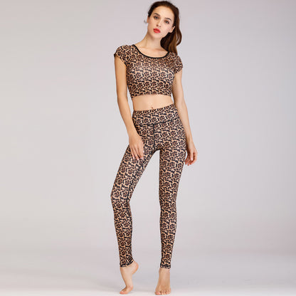 Fashion printed yoga clothes suit women