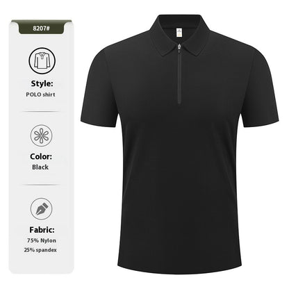Half Zipper Running T-shirt Quick-drying Sports Polo Shirts
