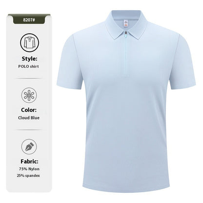 Half Zipper Running T-shirt Quick-drying Sports Polo Shirts